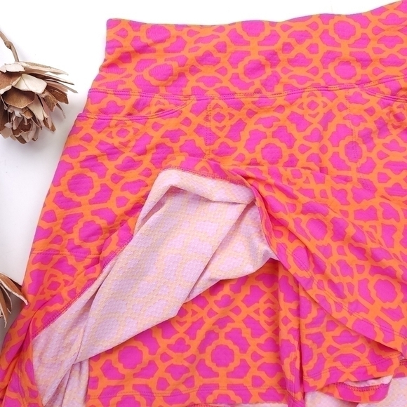 ❣️New ICIKÜLS Lattice Pink/ Orange Flip Skorts Size Med - Picture 11 of 13